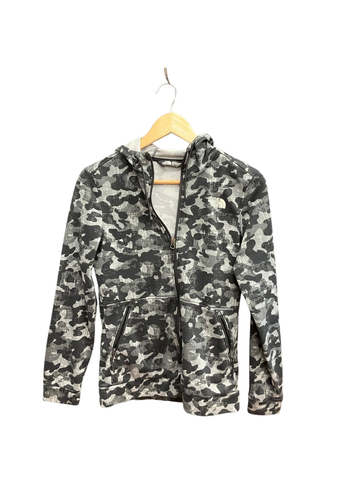 Athletic Jacket By North Face In Camoflauge, Size: S