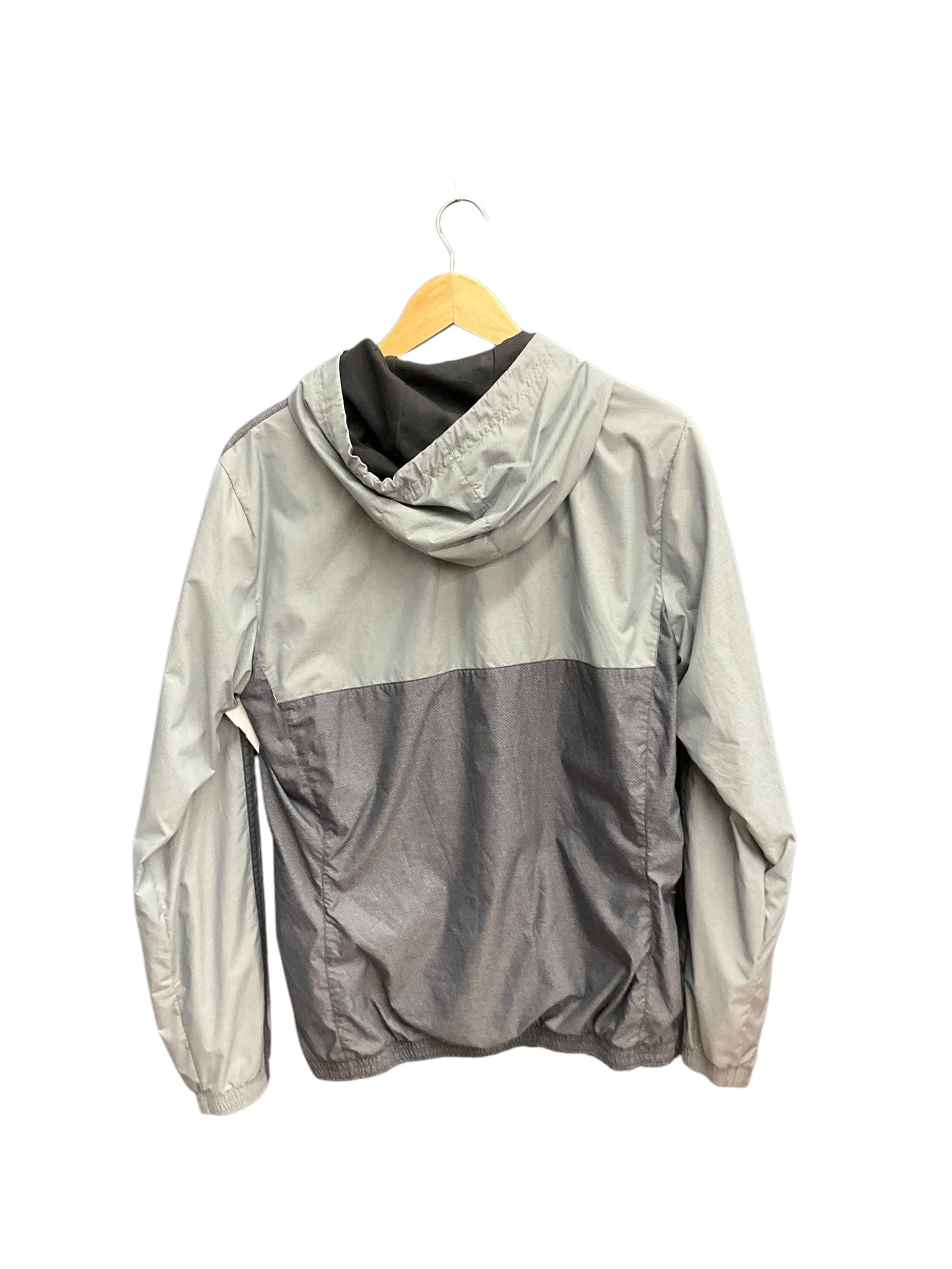 Jacket Windbreaker By Adidas In Grey, Size: S