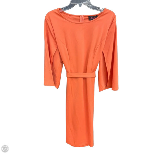 Dress Casual Midi By Clothes Mentor In Orange, Size: 16