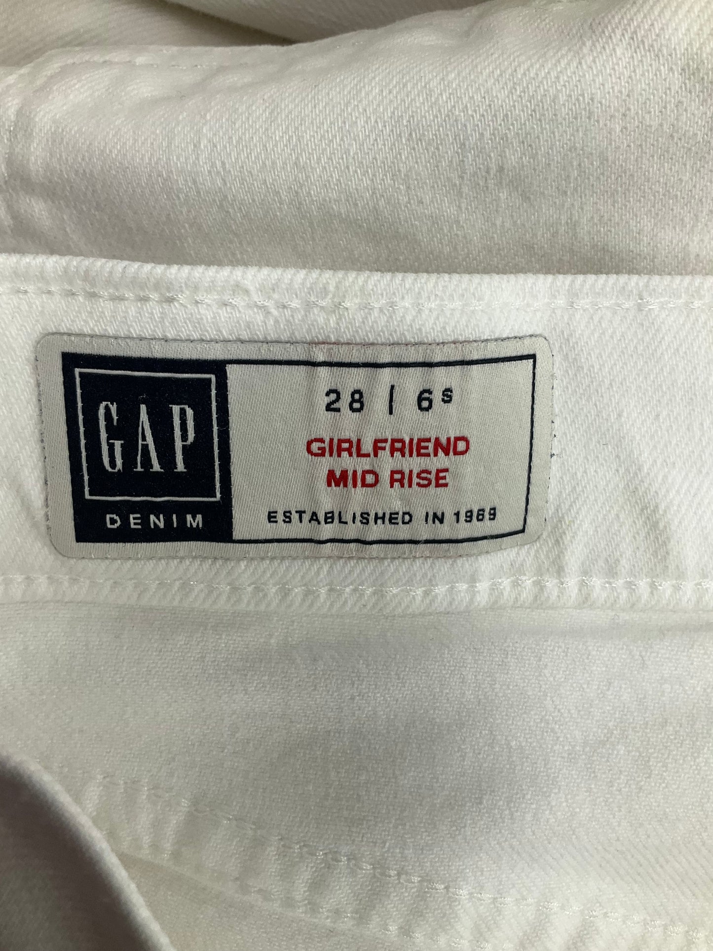 White Jeans Straight Gap, Size 6