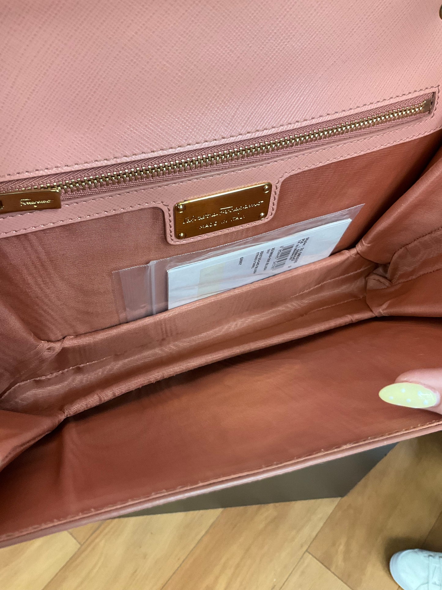 Crossbody Luxury Designer By Ferragamo, Size: Medium