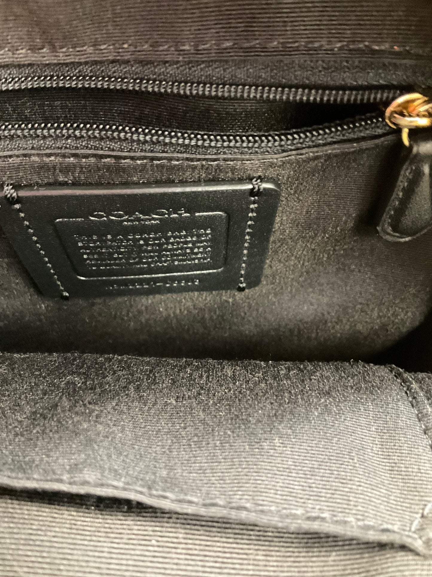 Backpack Leather By Coach  Size: Small