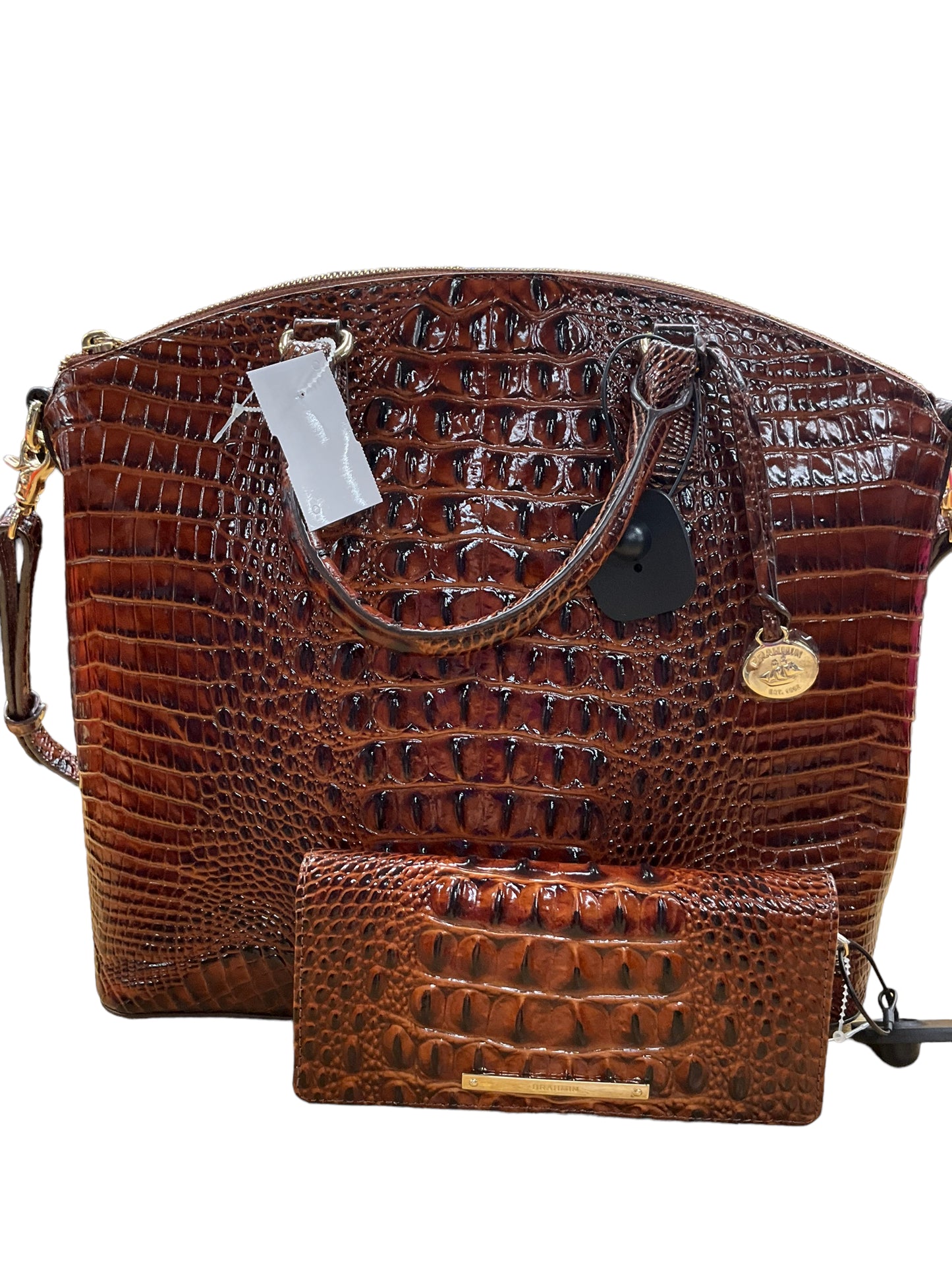 Final sale New Brahmin Large Duxbury Satchel pecan Melbourne bag  Vintage  leather handbag, Leather handbags crossbody, Brown leather bag