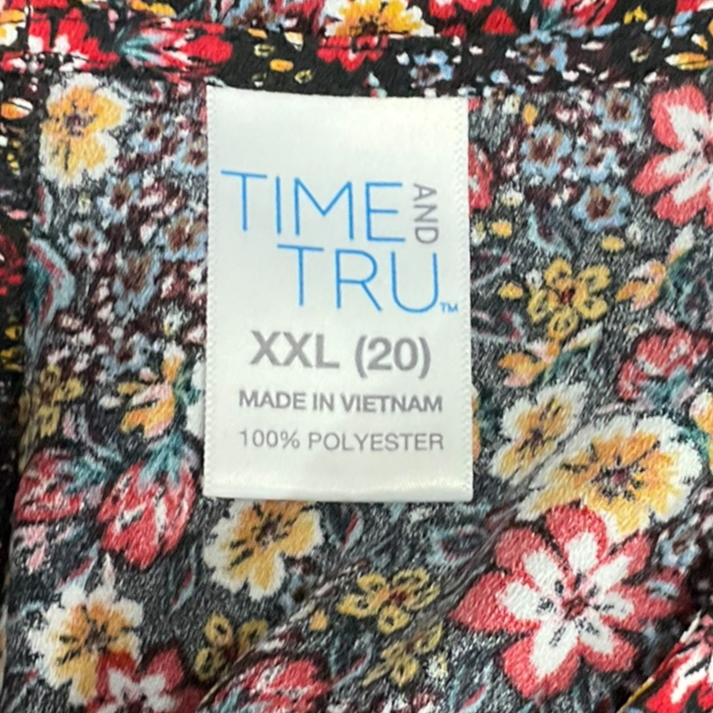 Top 3/4 Sleeve By Time And Tru  Size: Xxl