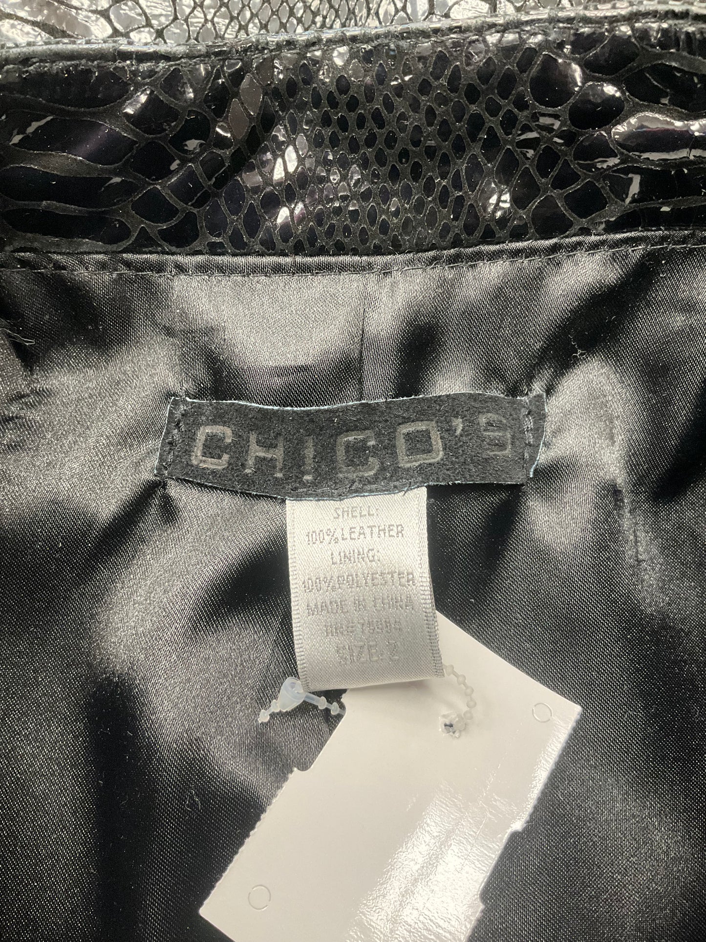 Jacket Leather By Chicos O  Size: L